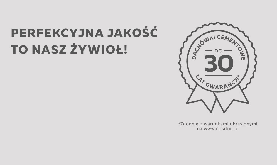 Gwarancja dachówki betonowe Creaton