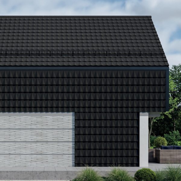 Realizacja dachu i elewacji – przykład budynku z dachówką ceramiczną Wienerberger V9 i kompletnym wykończeniem fasady