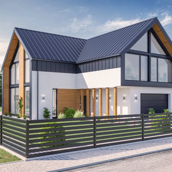 Budmat Iron Click – dach z nowoczesnych paneli stalowych, niewidoczne mocowania, szybka instalacja