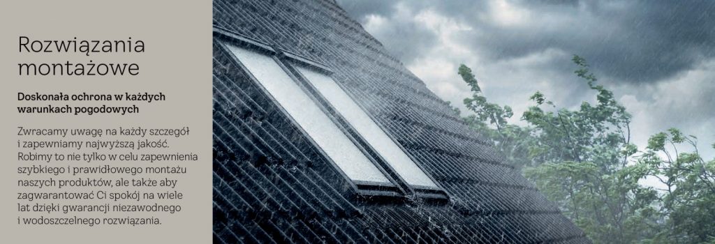 Rozwiązania montażowe Velux
