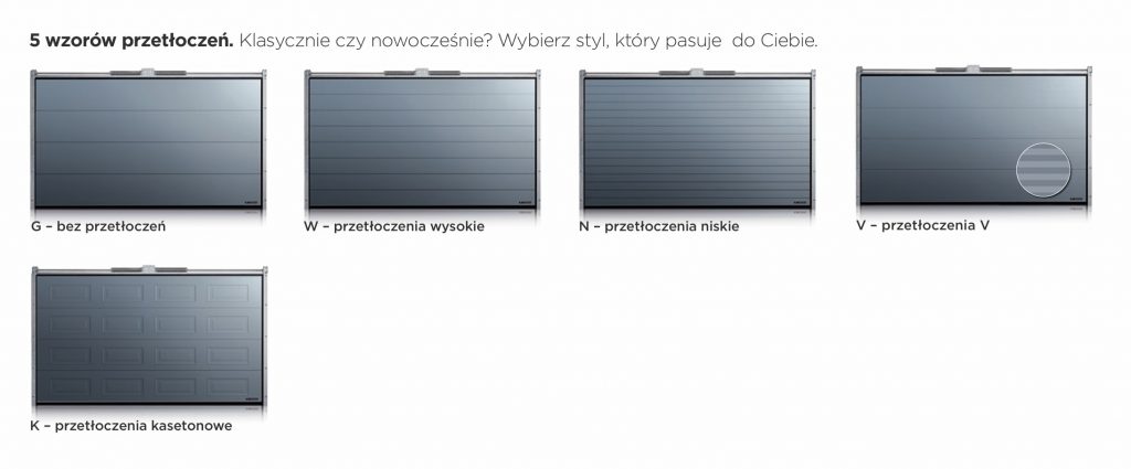 Wzory przetłoczeń bram segmentowych Wiśniowski